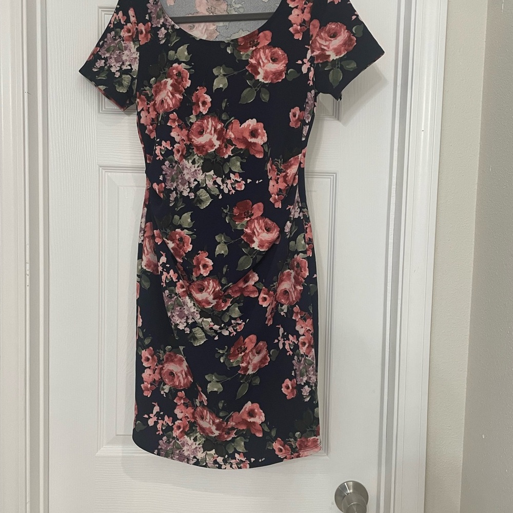 Pinkblush Navy Floral Mini Dress